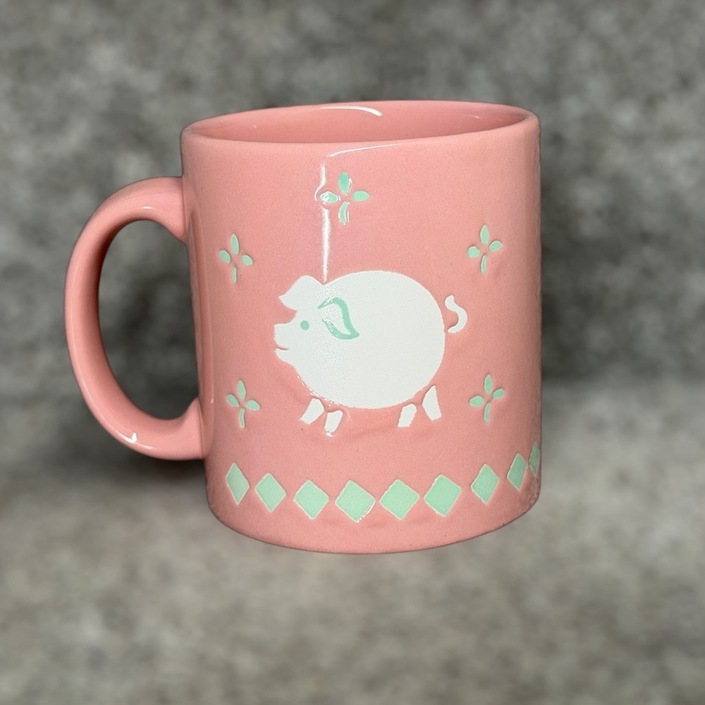 Vintage Waechtersbach‎ W. Germany Ceramic Pink Pig Mug Folk Farmhouse Kitchen - Picture 3 of 8